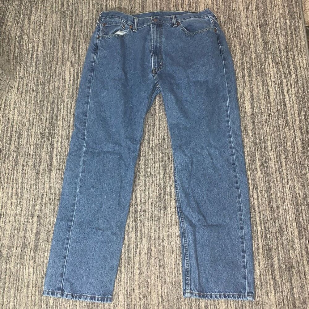 Levis 505 Mens Size 40x32 Straight Leg Denim Jeans Blue Pockets 100% Cotton Nice